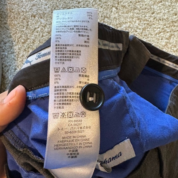 Tommy Bahama Charcoal Flat Front Shorts - Picture 7 of 7